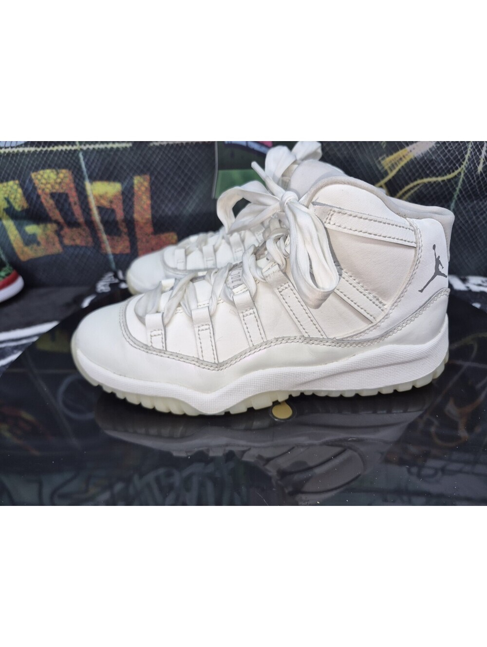 Nike Air Jordan 11 Retro PS Sail Pearl DO3857-110 Size 3Y pre owned - Picture 5 of 8